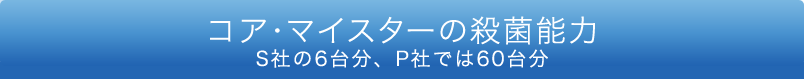 コア・マイスターの殺菌能力